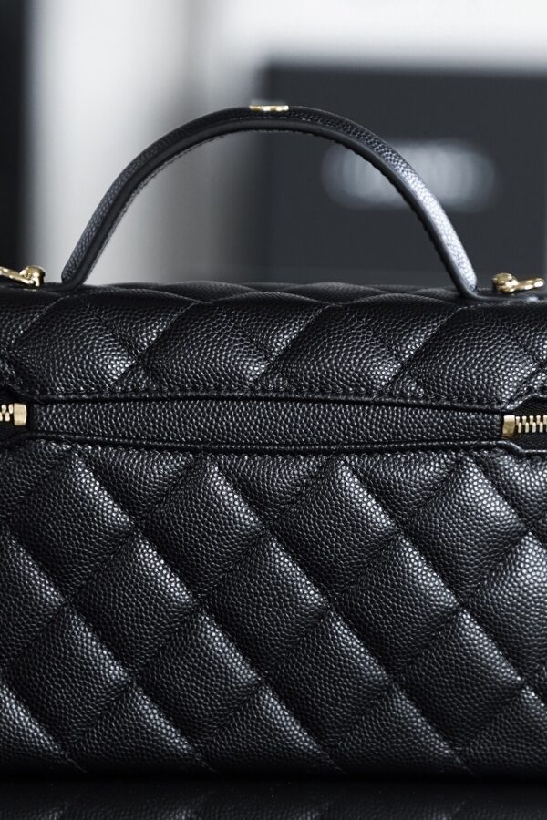 God Factory Chanel 25C Box Bags Black impala Leather Size 17*19.5*5cm Pale Gold Hardware