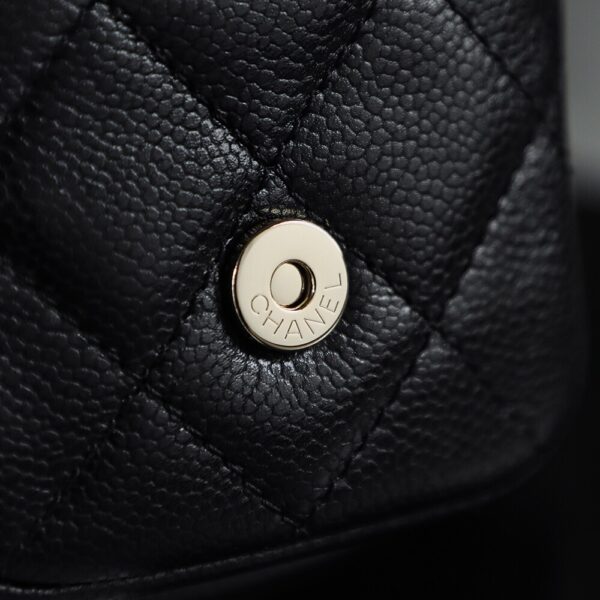 God Factory Chanel 24A Duma Small Black HAAS Leather 14K Pale Gold Size 16.5*17.5*10cm