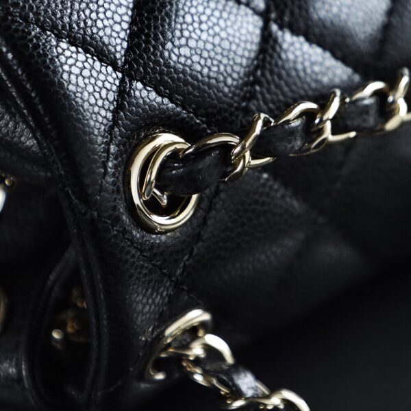 God Factory Chanel 24A Duma Small Black HAAS Leather 14K Pale Gold Size 16.5*17.5*10cm