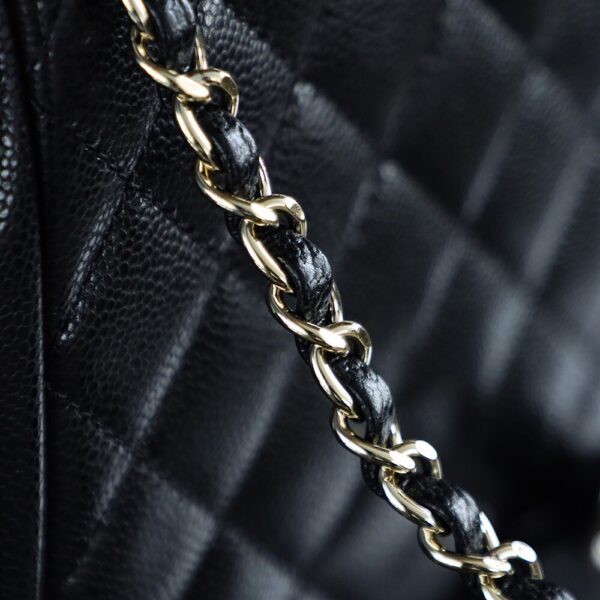 God Factory Chanel 24A Duma Small Black HAAS Leather 14K Pale Gold Size 16.5*17.5*10cm