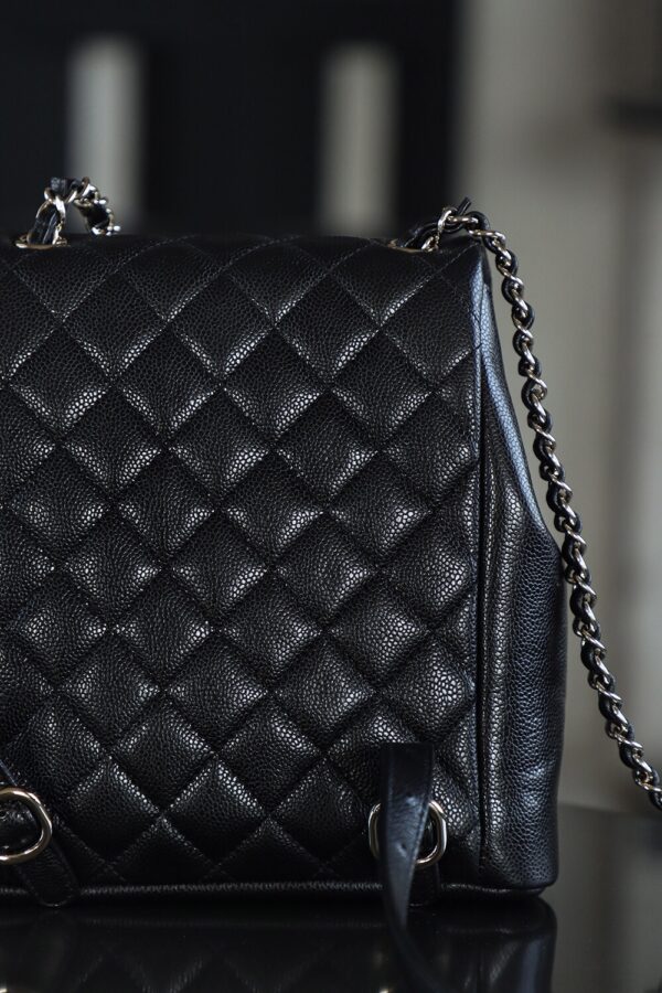God Factory Chanel 24A Duma Medium  Black HAAS Leather 14K Pale Gold Size 20*20.5*11.5cm