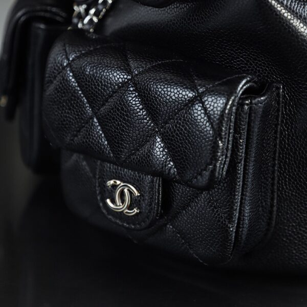God Factory Chanel 24A Duma Medium  Black HAAS Leather 14K Pale Gold Size 20*20.5*11.5cm