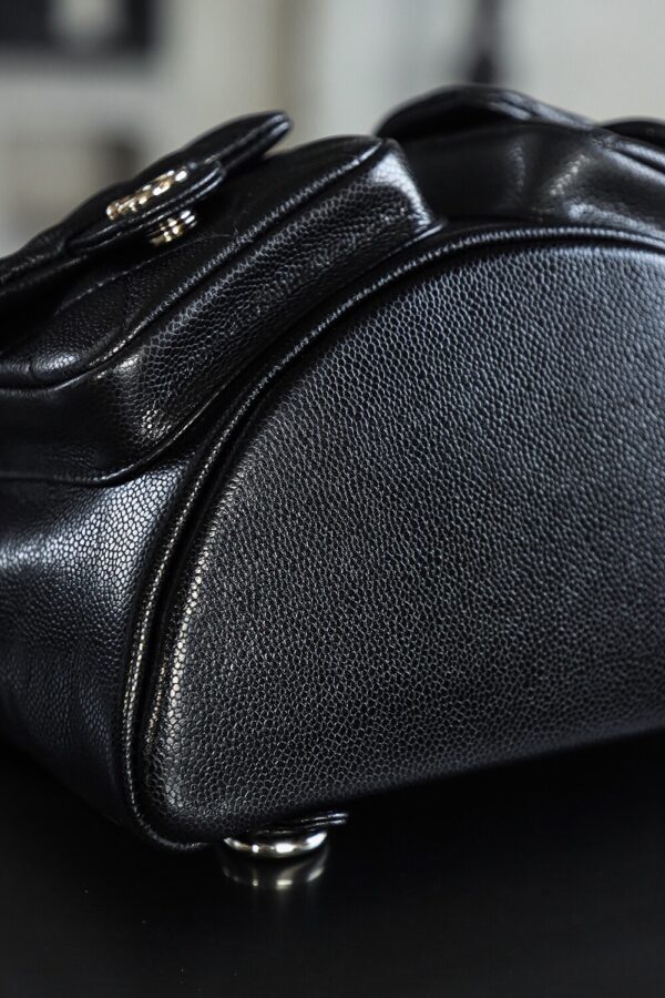 God Factory Chanel 24A Duma Medium  Black HAAS Leather 14K Pale Gold Size 20*20.5*11.5cm