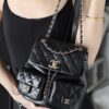 God Factory Chanel 24A Duma Medium  Black HAAS Leather 14K Pale Gold Size 20*20.5*11.5cm