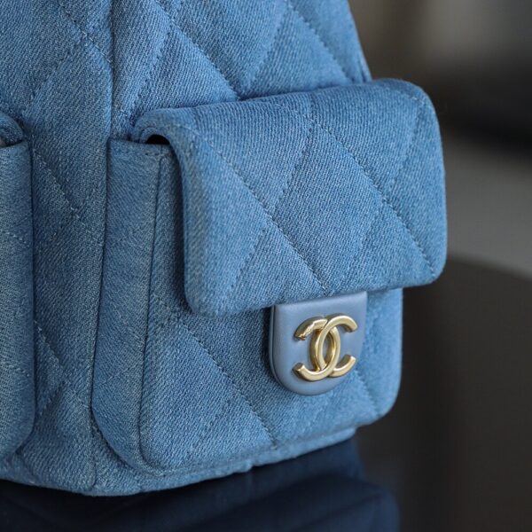God Factory Chanel 25C Hobo Large Fashion Art / Denim Blue 24K Retro Gold Size 27*35*18cm