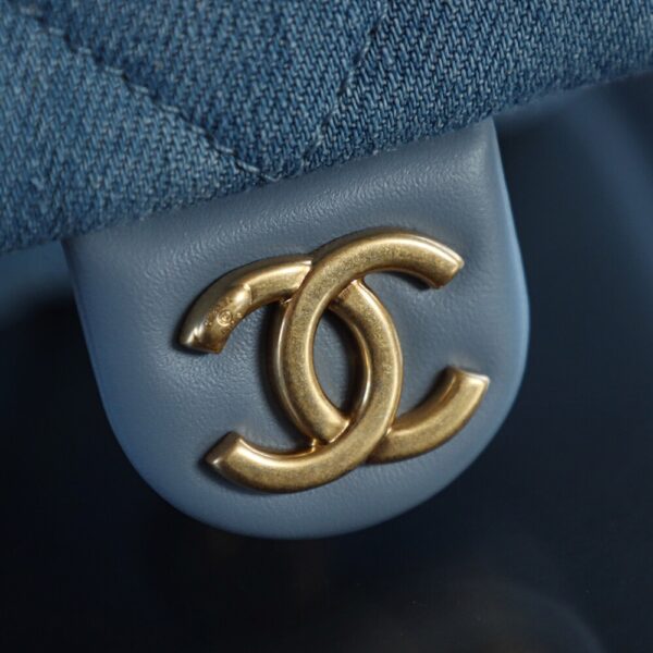 God Factory Chanel 25C Hobo Large Fashion Art / Denim Blue 24K Retro Gold Size 27*35*18cm