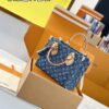 img_7499-2 God Factory LV OnTheGo Small Tote Bag M14633 Denim / Blue Size 19 x 11.5 x 25cm