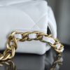 God Factory Chanel 19 Bag White GR Sheep Leather GHW Medium size