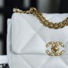 God Factory Chanel 19 Bag White GR Sheep Leather GHW Medium size
