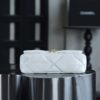 God Factory Chanel 19 Bag Small White Gold Hardware Size 16*26*9cm