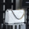 God Factory Chanel 19 Bag Small White Gold Hardware Size 16*26*9cm