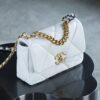 God Factory Chanel 19 Bag Small White Gold Hardware Size 16*26*9cm