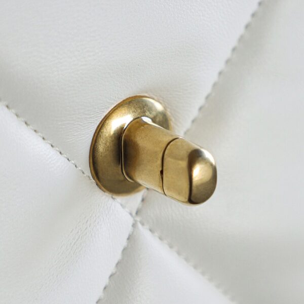 img_7620-2 God Factory Chanel 19 Bag Small White Gold Hardware Size 16*26*9cm