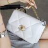 God Factory Chanel 19 Bag Small White Gold Hardware Size 16*26*9cm