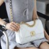 God Factory Chanel 19 Bag Small White Gold Hardware Size 16*26*9cm