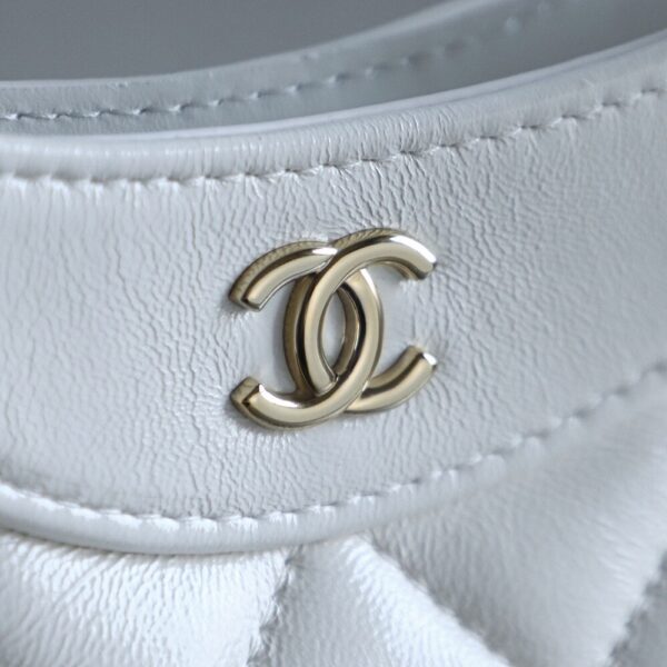 God Factory Chanel Nano 31 Bag Authentication Edition 14K Pale White Bonaudo Leather Gold Size 20*17.5*3.5cm