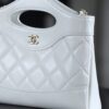 God Factory Chanel Nano 31 Bag Authentication Edition 14K Pale White Bonaudo Leather Gold Size 20*17.5*3.5cm