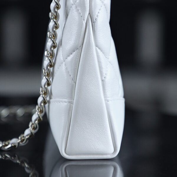 God Factory Chanel Nano 31 Bag Authentication Edition 14K Pale White Bonaudo Leather Gold Size 20*17.5*3.5cm