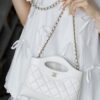 God Factory Chanel Nano 31 Bag Authentication Edition 14K Pale White Bonaudo Leather Gold Size 20*17.5*3.5cm