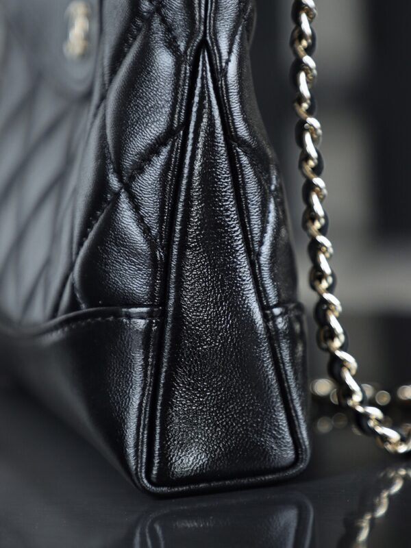 God Factory Chanel Nano 31 Bag Authentication Edition 14K Pale Black Bonaudo Leather Gold Size 20*17.5*3.5cm