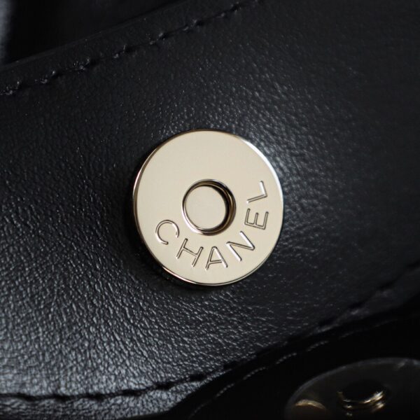 God Factory Chanel Nano 31 Bag Authentication Edition 14K Pale Black Bonaudo Leather Gold Size 20*17.5*3.5cm