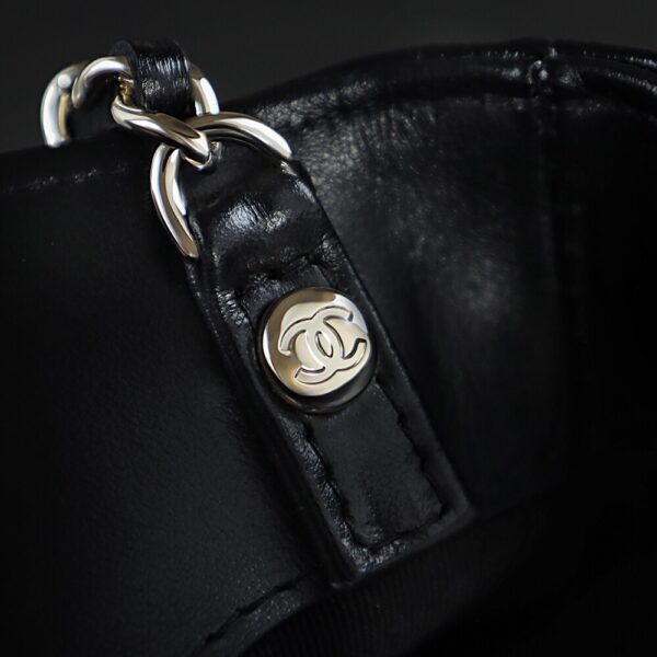 God Factory Chanel Nano 31 Bag Authentication Edition 14K Pale Black Bonaudo Leather Gold Size 20*17.5*3.5cm