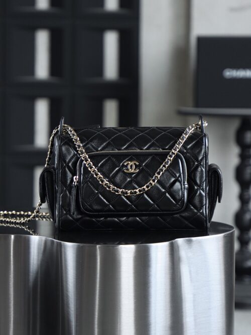 God Factory Chanel 24K Camera Bag Large 14K Pale Gold Size 13*23*15cm