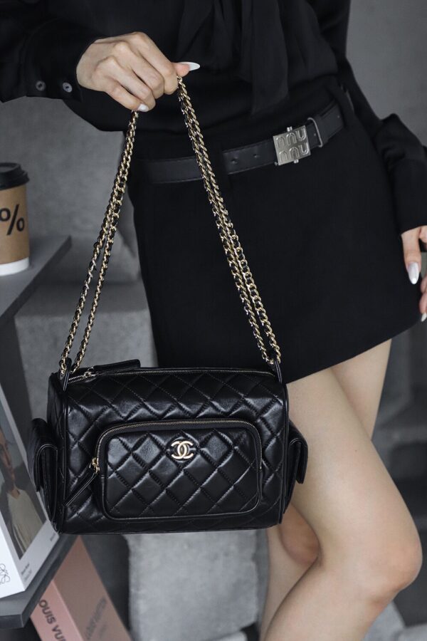 img_7801-2 God Factory Chanel 24K Camera Bag Large 14K Pale Gold Size 13*23*15cm
