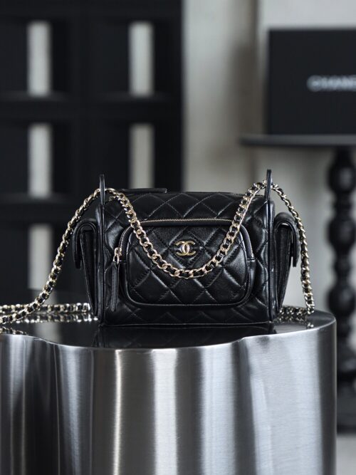 God Factory Chanel 24K Camera Bag Small 14K Pale Gold