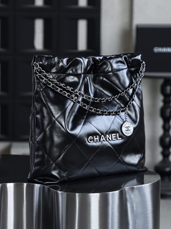 img_7884-2 God Factory Chanel 22 Bag Medium 24K Retro PHW Antiba Leate Size 39*42*8cm