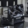 God Factory Chanel 22 Bag Medium 24K Retro PHW Antiba Leate Size 39*42*8cm