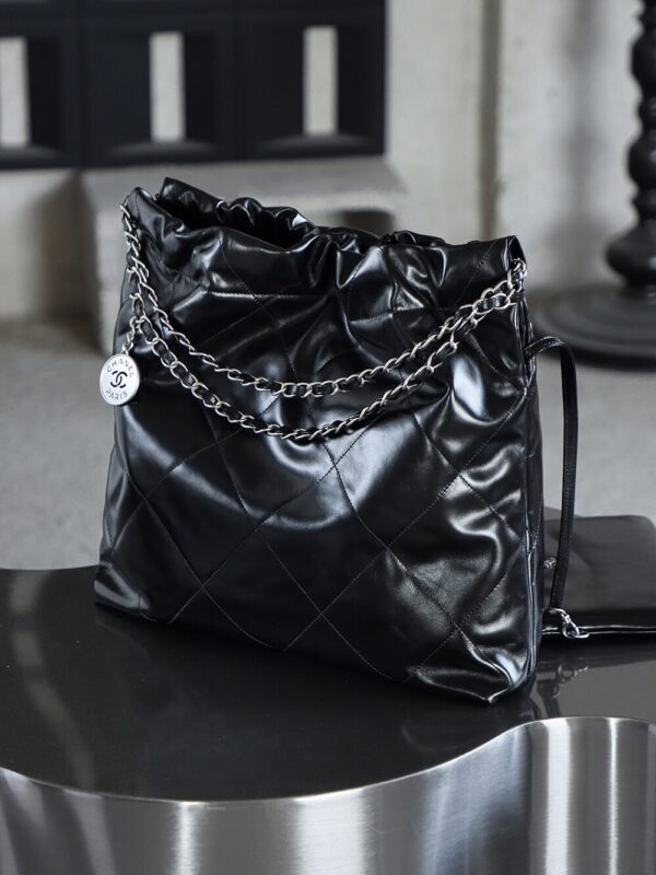 img_7887-2 God Factory Chanel 22 Bag Medium 24K Retro PHW Antiba Leate Size 39*42*8cm
