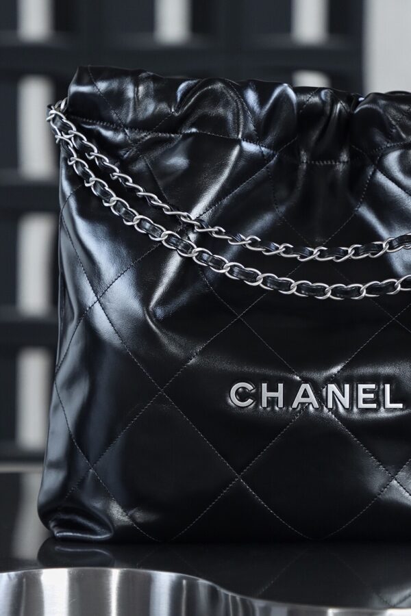 img_7889-2 God Factory Chanel 22 Bag Medium 24K Retro PHW Antiba Leate Size 39*42*8cm