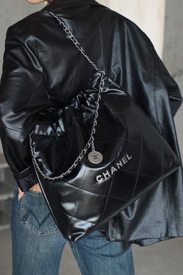 img_7904-2 God Factory Chanel 22 Bag Medium 24K Retro PHW Antiba Leate Size 39*42*8cm