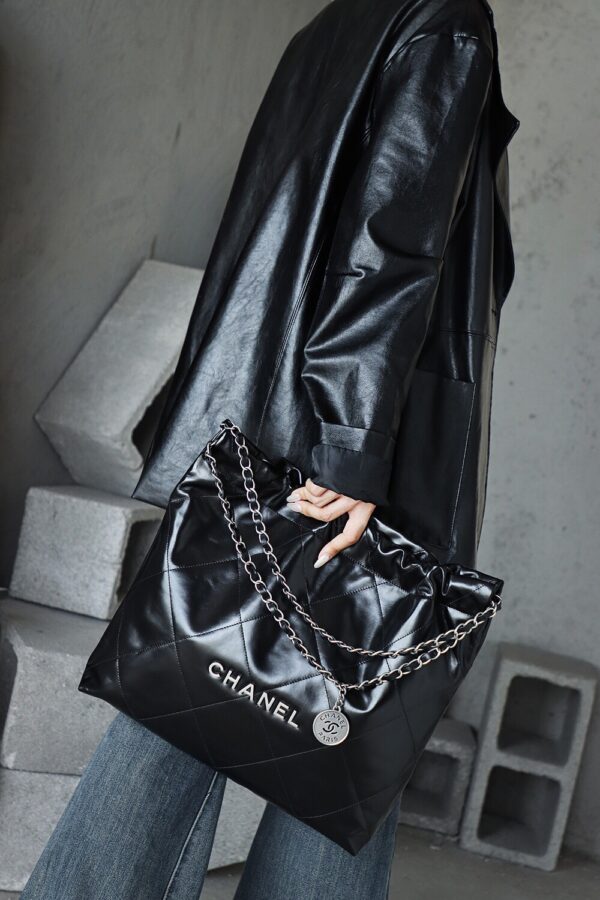 img_7905-2 God Factory Chanel 22 Bag Medium 24K Retro PHW Antiba Leate Size 39*42*8cm