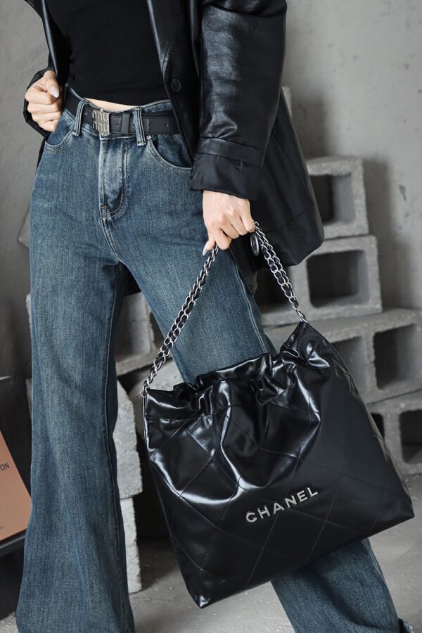 img_7909-2 God Factory Chanel 22 Bag Medium 24K Retro PHW Antiba Leate Size 39*42*8cm
