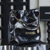 God Factory Chanel 22 Bag Medium 24K Retro GHW Antiba Leate Size 39*42*8cm