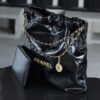 God Factory Chanel 22 Bag Medium 24K Retro GHW Antiba Leate Size 39*42*8cm