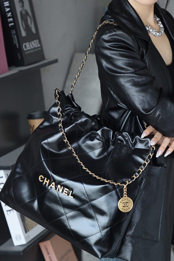 img_7930-2 God Factory Chanel 22 Bag Medium 24K Retro GHW Antiba Leate Size 39*42*8cm