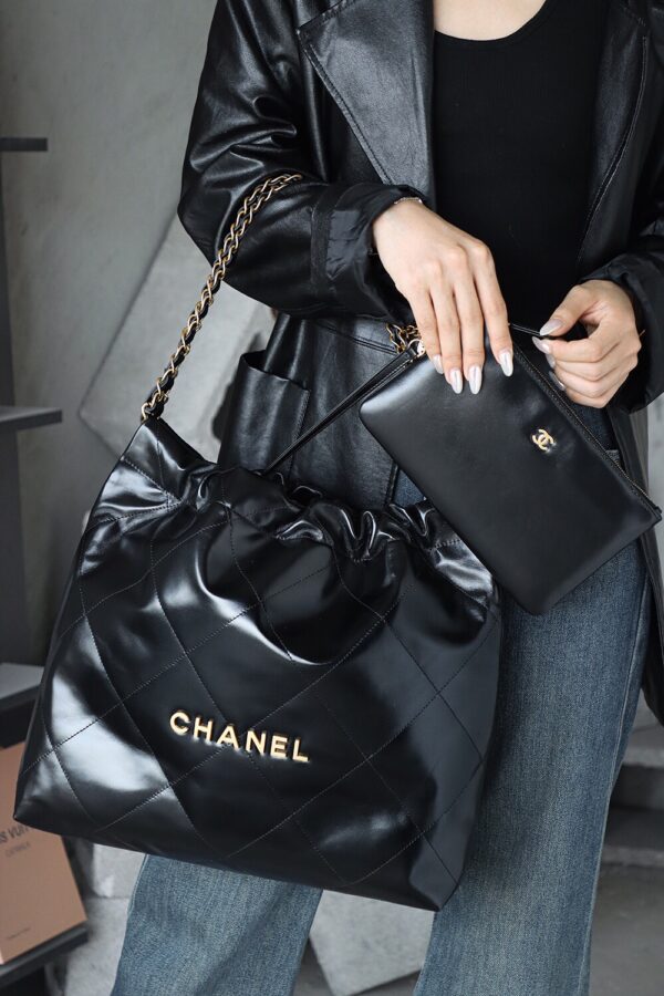 img_7931-2 God Factory Chanel 22 Bag Medium 24K Retro GHW Antiba Leate Size 39*42*8cm