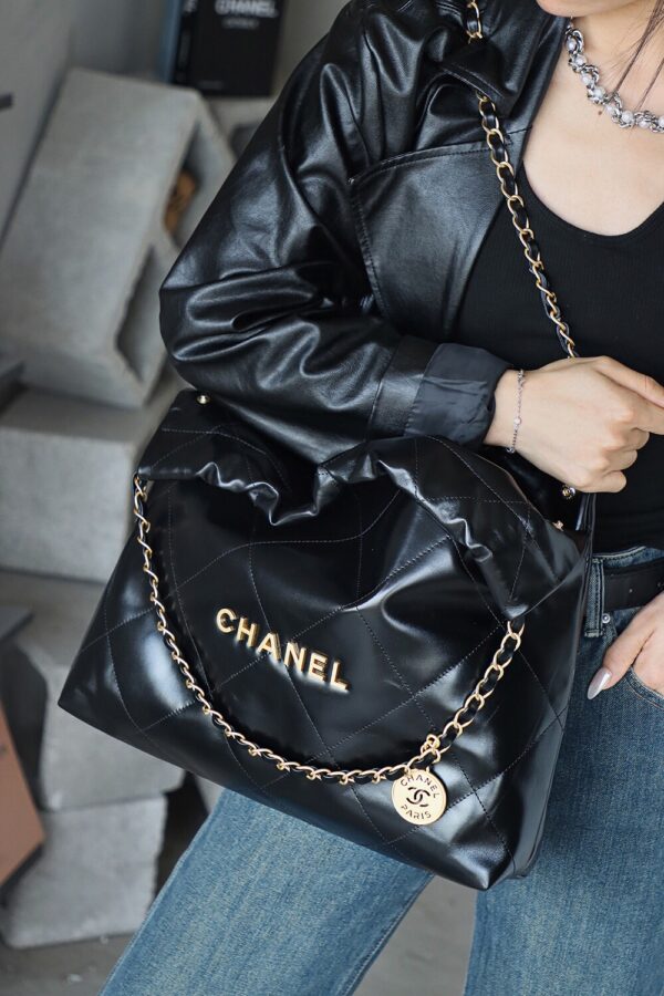img_7933-2 God Factory Chanel 22 Bag Medium 24K Retro GHW Antiba Leate Size 39*42*8cm