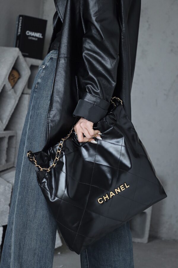 img_7935-2 God Factory Chanel 22 Bag Medium 24K Retro GHW Antiba Leate Size 39*42*8cm