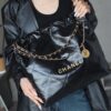 God Factory Chanel 22 Bag Medium 24K Retro GHW Antiba Leate Size 39*42*8cm