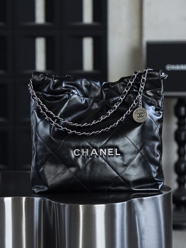 img_7937-2 God Factory Chanel 22 Bag Small 24K Retro PHW Antiba Leate Size 35*37*7cm
