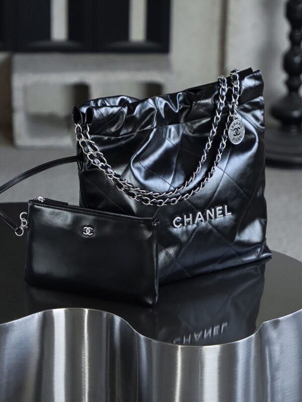 img_7940-2 God Factory Chanel 22 Bag Small 24K Retro PHW Antiba Leate Size 35*37*7cm