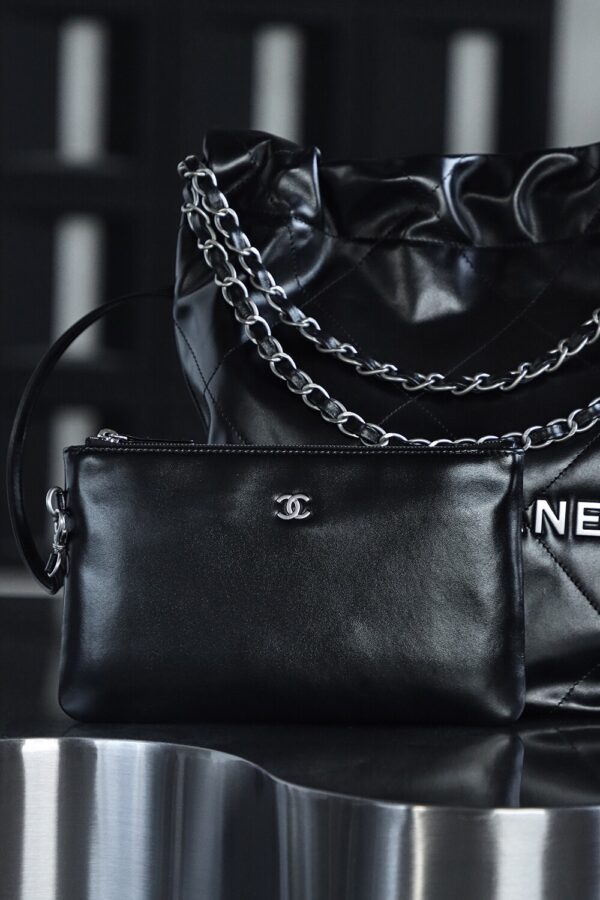 img_7944-2 God Factory Chanel 22 Bag Small 24K Retro PHW Antiba Leate Size 35*37*7cm