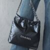 God Factory Chanel 22 Bag Small 24K Retro PHW Antiba Leate Size 35*37*7cm