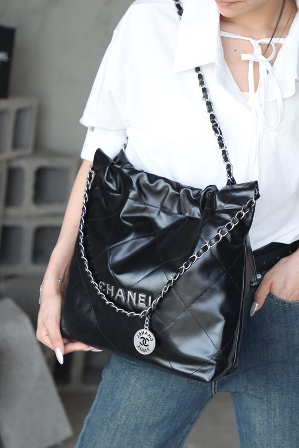 img_7957-2 God Factory Chanel 22 Bag Small 24K Retro PHW Antiba Leate Size 35*37*7cm