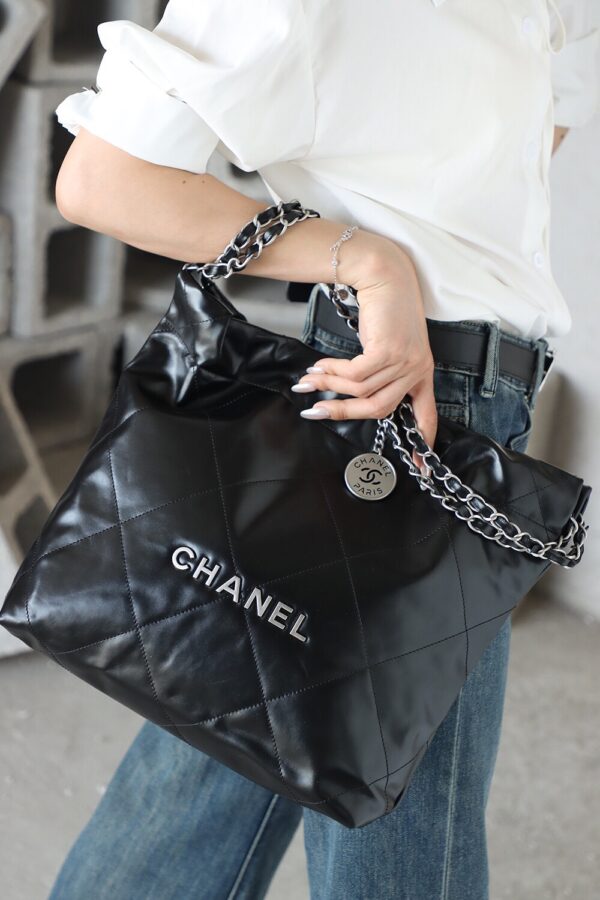 img_7958-2 God Factory Chanel 22 Bag Small 24K Retro PHW Antiba Leate Size 35*37*7cm