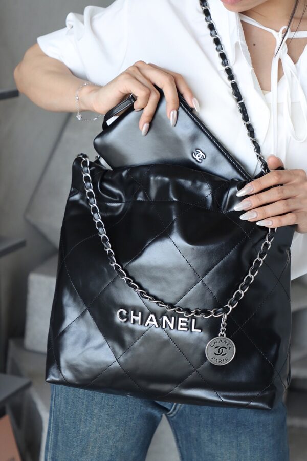 img_7961-2 God Factory Chanel 22 Bag Small 24K Retro PHW Antiba Leate Size 35*37*7cm